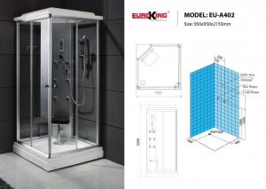 Bản vẽ sơ đồ kỹ thuật phòng xông hơi EU – A402