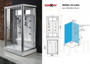 Bản vẽ sơ đồ kỹ thuật phòng xông hơi EU – A403