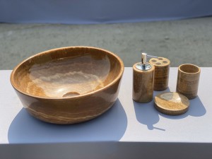 Chậu rửa lavabo đá tự nhiên BST36 - Hình 5