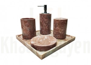 Bộ phụ kiện đá tự nhiên BSB11-Hồng