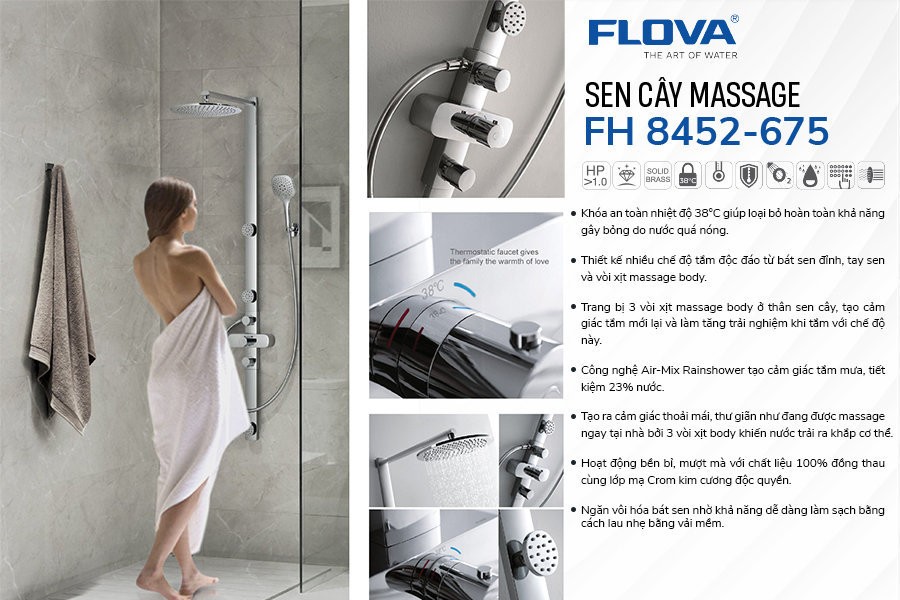 Thông tin sen tắm âm tường Flova FH 8452-675