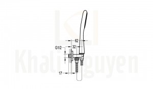 Bản vẽ Bộ tay sen và giá đỡ Flova FH 8879A-556