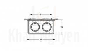 Bản Vẽ Kệ Cốc Đôi Flova FH 8920A Thủy Tinh