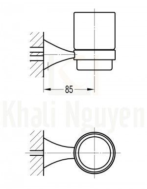 Bản Vẽ kệ cốc Flova FH 8956