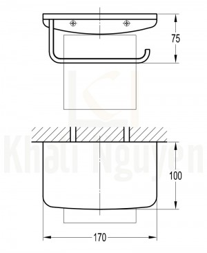 Bản Vẽ Lô Giấy Vệ Sinh Flova FH 8957
