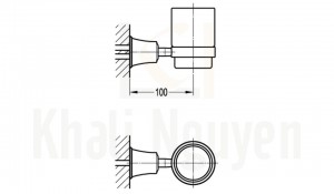 Bản Vẽ Kệ Cốc Đơn Flova FH 8986