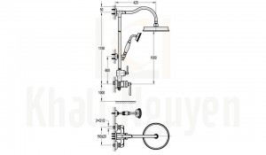 Bản Vẽ Sen Tắm Cây Flova FH 7629-D101 Liberty