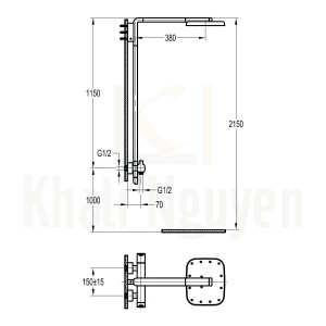 Bản Vẽ Sen Tắm Cây Nhiệt Độ Flova FH 8459-665