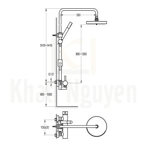 Bản Vẽ Sen Tắm Cây Flova FH 8463A-D11-8818