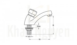 Bản Vẽ Vòi Lavabo Cảm Ứng Flova FH 2061
