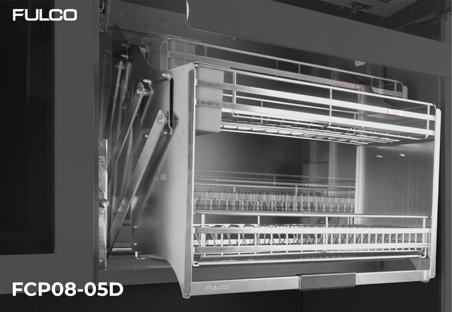 Giá bát đĩa tay nâng hạ Fulco FCP08-05D-800 - hình 2