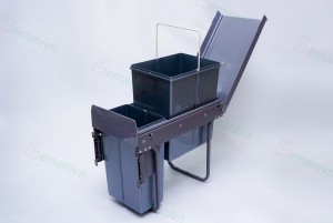 Thùng Rác Đôi Không Gắn Cánh Gemani GDR.400 - Hình 1