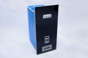 Thùng Gạo Mặt Gương Nút Nhấn Gemani GGD.300 Màu Đen