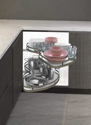 Kệ Góc Liên Hoàn Inox Dạng Lá Gemani GVLR.8