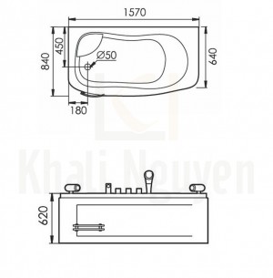 Bản Vẽ Bồn Tắm Massage Gemy G9011 Khử Trùng Bằng Ozon
