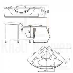Bản Vẽ Bồn Tắm Massage Gemy G9025-2