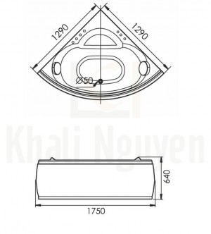 Bản Vẽ Bồn Tắm Massage Gemy G9028