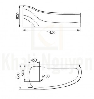 Bản Vẽ Bồn Tắm Massage Gemy G9039