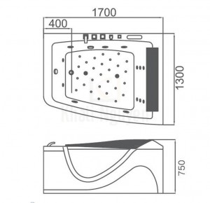 Bản Vẽ Bồn Tắm Massage Gemy G9056