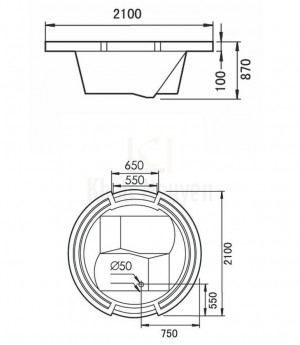 Bản Vẽ Bồn Tắm Massage Âm Gemy G9060
