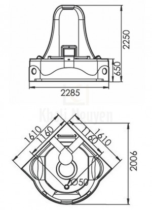 Bản Vẽ Bồn Tắm Massage Gemy G9070