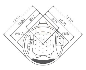 Bản Vẽ Bồn Tắm Massage Gemy G9071