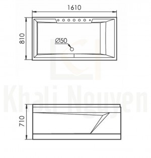 Bản Vẽ Bồn Tắm Massage Gemy G9075