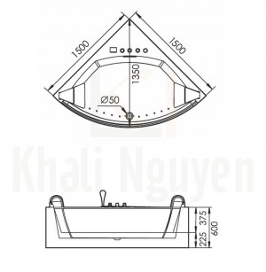 Bản Vẽ Bồn Tắm Massage Gemy G9080