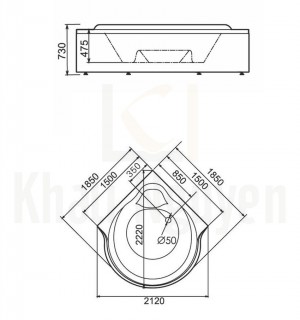 Bản Vẽ Bồn Tắm Massage Gemy G9088