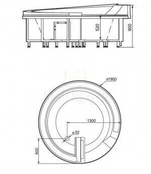 Bản Vẽ Bồn Tắm Massage Âm Gemy G9086