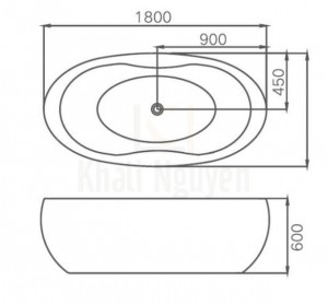 Bản Vẽ Bồn Tắm Nghệ Thuật Gemy G9279