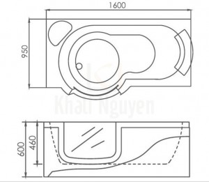 Bản Vẽ Bồn Tắm Massage Gemy G9333
