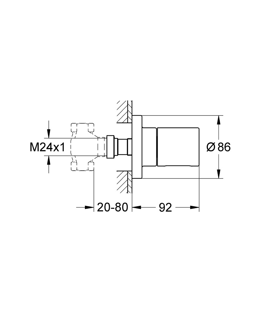 Bản Vẽ Núm Điều Chỉnh Nước Grohe 19470000