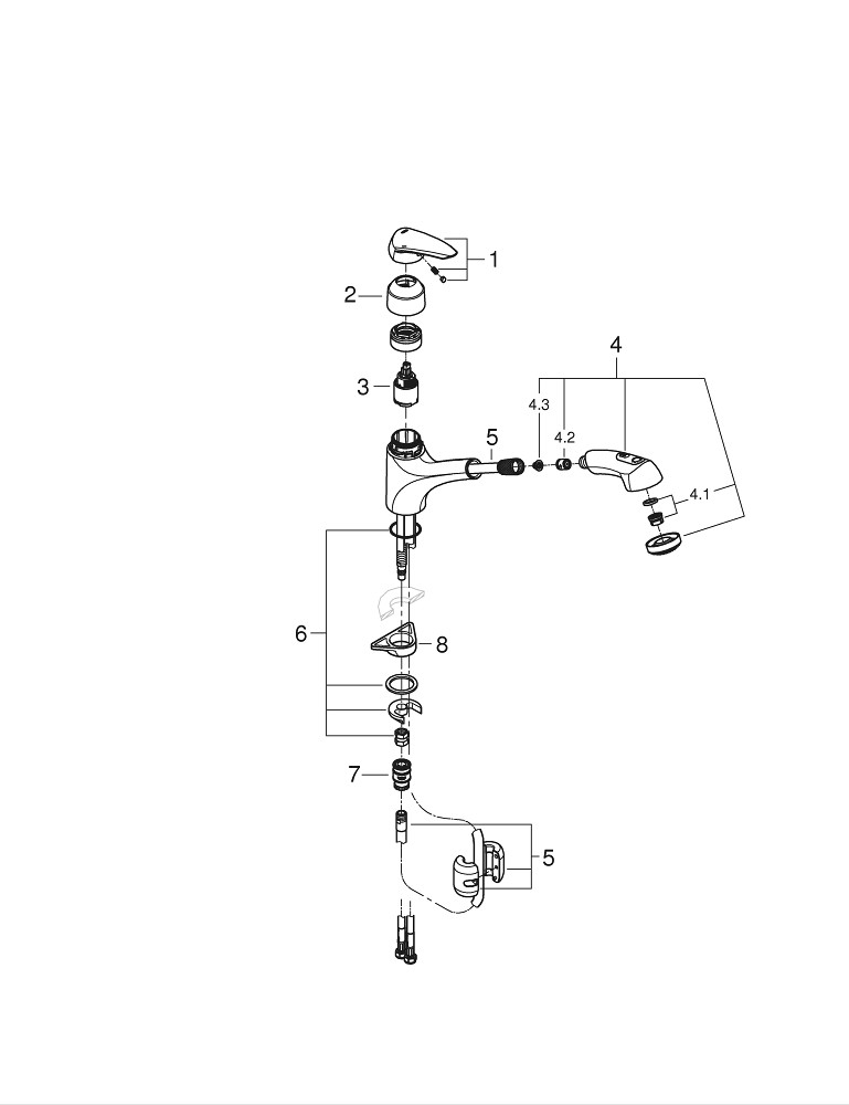 Phụ Kiện Lắp Đặt Vòi Bếp Nóng Lạnh Grohe 32257001