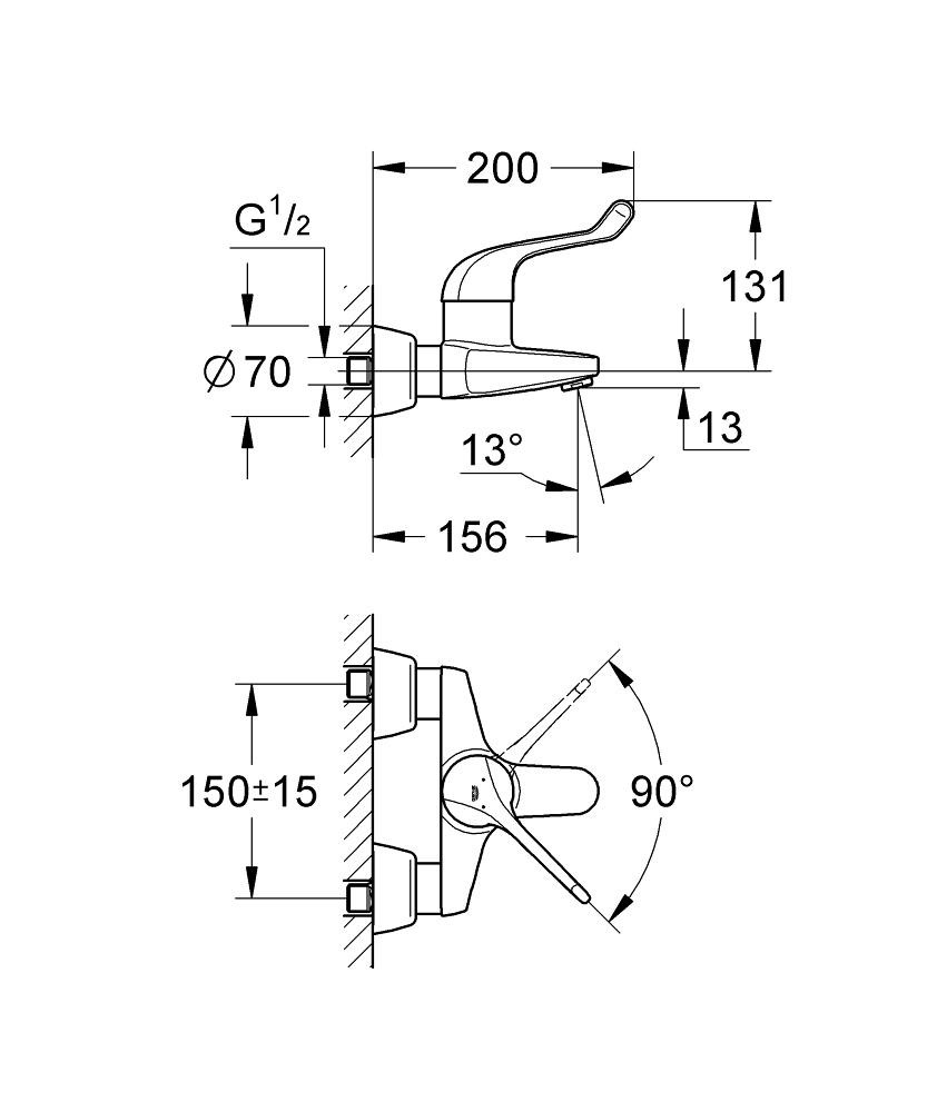 Bản Vẽ Củ Sen Tắm Grohe 32794000 Euroeco Special / SSC