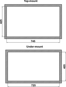 Bản vẽ chậu rửa bát chén Hafeler HS24-SSN1S-7644 - hình 3