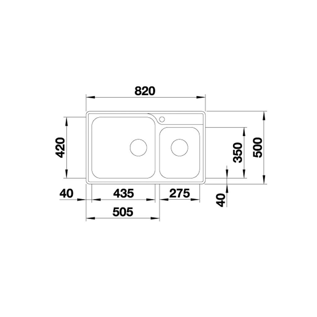 Bản Vẽ Chậu Rửa Bát Hafele Blanco Lemis XL 8 IF 570.27.189