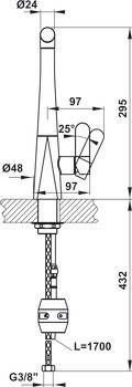 Bản Vẽ Vòi Bếp Hafele  HT20-CH1P259 (570.82.210)