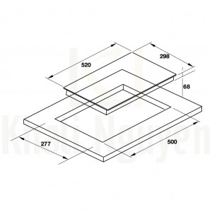 Bản Vẽ Bếp Điện Từ Hafele HC-I302D 2 Vùng Nấu