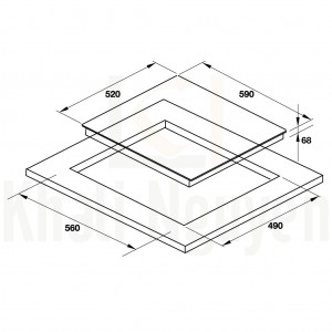 Bản Vẽ Bếp Điện Từ Hafele HC-I603D 3 Vùng Nấu