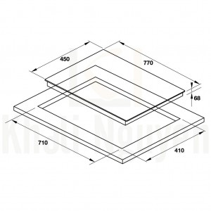 Bản Vẽ Bếp Điện Từ Hafele HC-I772D 2 Vùng Nấu