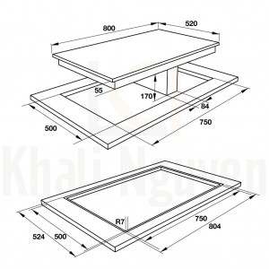 Bản Vẽ Kỹ Thuật Hafele HC-IHH80A