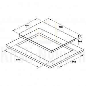Bản Vẽ Bếp Điện Từ Hafele HC-M772D Hồng Ngoại 2 Vùng Nấu