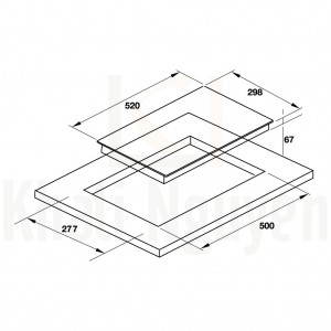 Bản Vẽ Bếp Điện Hồng Ngoại Hafele HC-R302D 2 Vùng Nấu