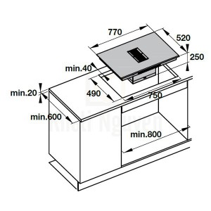 Bản Vẽ Lắp Đặt Bản Vẽ Bếp Điện Từ Hafele IHH77A