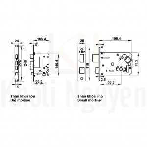Cấu Tạo Ổ Khóa Khóa Điện Tử Hafele EL7700-TCS