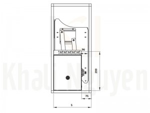 Bản Vẽ Rổ Chén Đĩa Di Động LENTO 504.76.214 Cucina