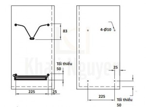 Bản Vẽ Rổ Chén Đĩa Cố Định PRESTO Không Khung 544.40.024 