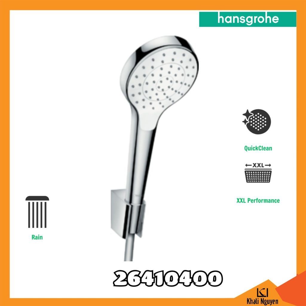 Bộ Tay Sen Tắm Hansgrohe Croma Select S 26410400, Dây Cấp Nước 160cm