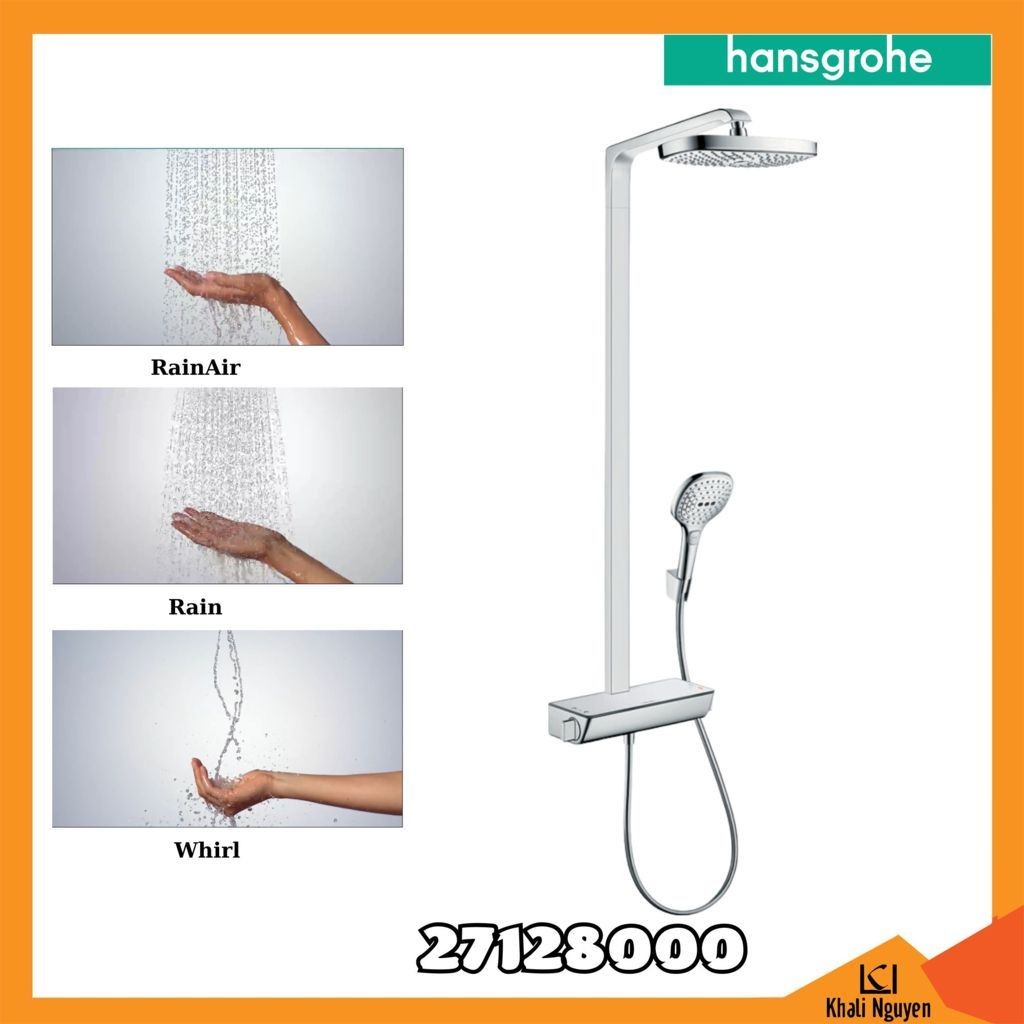 Sen Tắm Cây Hansgrohe Raindance Select E Showerpipe 300 27128000